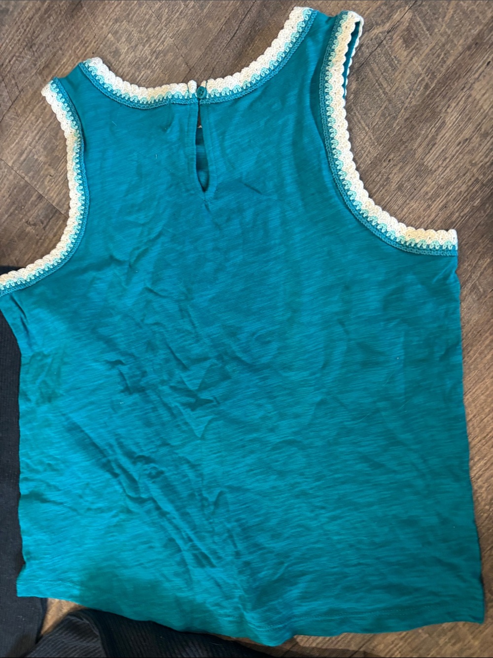 SO Kids Black Leggings with Teal old navy Tank - Picture 4 of 4